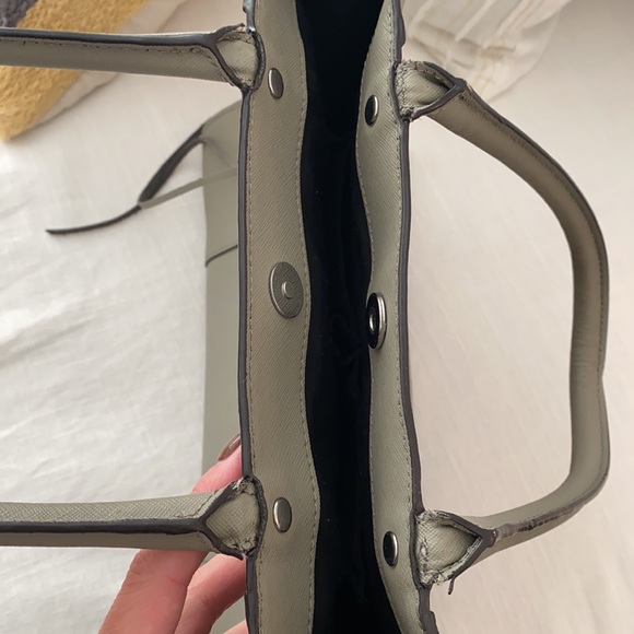 Rebecca Minkoff MAB Grey Leather Saffiano Tote Bag - Picture 7 of 9